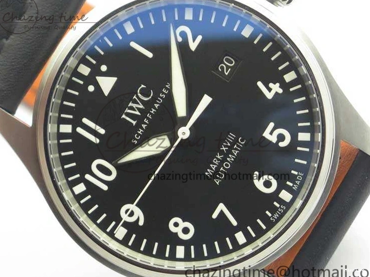 MIROTIME 0309 SoftTouch Mark XVIII Le Petit Prince IW327001 SS MKS 1:1 Best Edition Black Dial On Leather Strap MIYOTA9015 V 7216